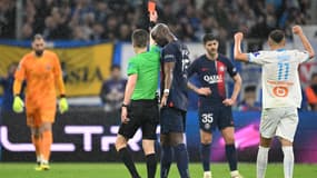 Lucas Beraldo exclu lors du match OM-PSG, 31 mars 2024