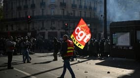Un membre de la CGT-RATP, premier syndicat du transporteur public. 
