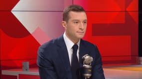 Jordan Bardella sur le plateau de RMC/BFMTV.