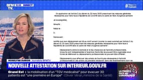 Nouvelle attestation sur interieur.gouv - 25/03