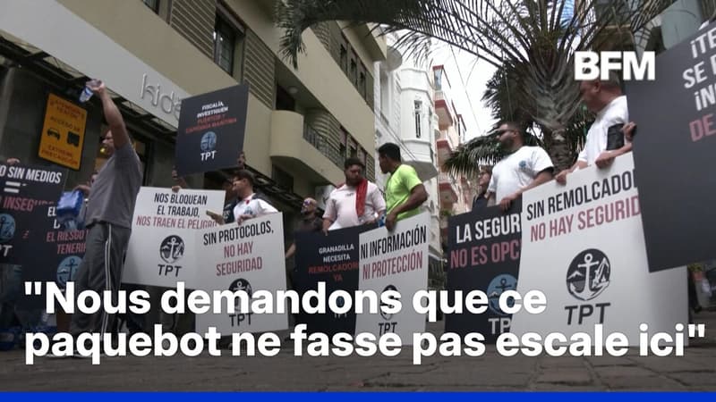 Manifestation aux Îles Canaries contre l'arrivée du MV Hondius, touché par un foyer d'hantavirus