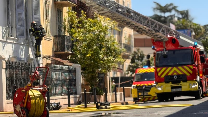 Les sapeurs-pompiers du Var en intervention ce dimanche 11 mai boulevard d'Alsace à Cannes (Alpes-Maritimes).