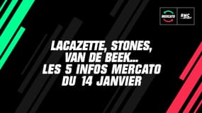 Lacazette, Stones, Van de Beek... Les 5 infos mercato du 14 janvier à la mi-journée