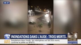 Des rues transformées en torrents... Les images des inondations dans l'Aude