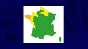 Le Finistère, les Côtes d'Armor et le Morbihan placés en vigilance orange pour vents par Météo France