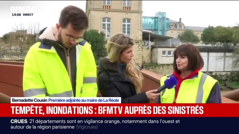 Crues: "On peut s'attendre à tout", s'inquiète la première adjointe au maire de La Réole en Gironde