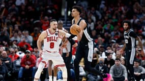 Victor Wembanyama lors de la défaite de San Antonio à Chicago (114-110), le 6 janvier 2025