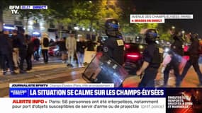 Manifestations après la mort de Nahel: des manifestants très jeunes sur les Champs-Élysées, mais pas de dégradation