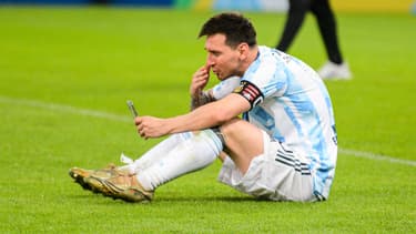 Lionel Messi en finale de la Copa America, à Rio de Janeiro le 11 juillet 2021