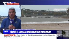 "On appelle la population à la vigilance et à ne pas sortir" à l'approche de la tempête Ciarán, explique le maire de Saint-Nazaire