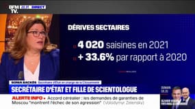 Dérives sectaires: pour Sonia Backès, "les chiffres sont inquiétants d'un point de vue quantitatif"