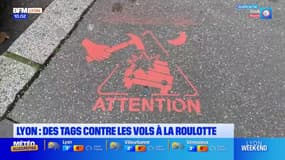 Lyon: des tags pour prévenir les vols à la roulotte dans une rue du 7e arrondissement