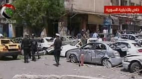 Un attentat à la voiture piégée fait au moins treize morts à Damas, mardi 30 avril 2013.