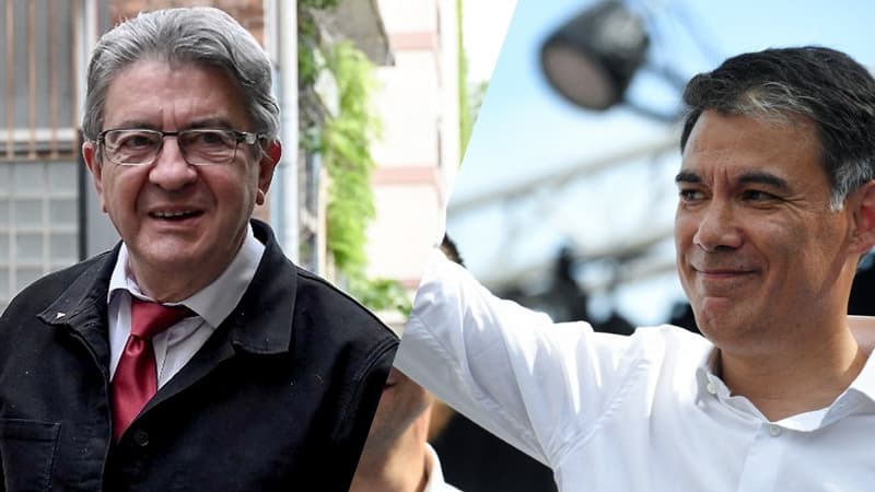 Jean-Luc Mélenchon et Olivier Faure.