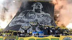 Des supporters nantais rendent hommage à Emiliano Sala le 30 janvier 2019