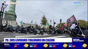 Paris: près d'un millier de livreurs Uber Eats manifestent