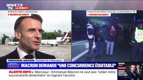 Emmanuel Macron: "Les difficultés que vivent nos agriculteurs aujourd'hui n'ont rien à voir avec le Mercosur"