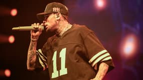 L'artiste Chris Brown en concert à Las Vegas, le 3 août 2024.