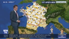 La météo prévue le 9 février dans l'après-midi.