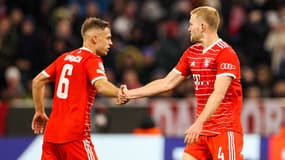 Joshua Kimmich et Matthisj de Ligt avec le Bayern, 8 mars 2023