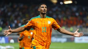 Sébastien Haller pendant la CAN avec la Côte d'Ivoire, le 20 janvier 2022