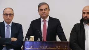 Carlos Ghosn lors de sa conférence de presse du 8 janvier à Beyrouth.