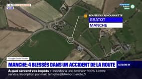 Manche: quatre blessés dans un accident de la route à Gratot
