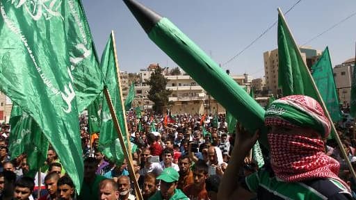 Un Palestinien membre du mouvement islamiste Hamas, le 29 août 2014 à Hebron