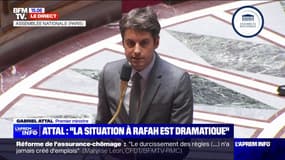 Questions au gouvernement: "Je ne comprends pas qu'on intervienne ici pour appeler à un cessez-le-feu sans rappeler que nous avons des otages actuellement détenus" lance Gabriel Attal à Cyrielle Chatelain