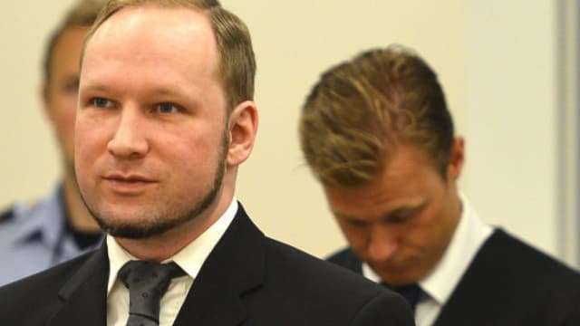 Anders Breivik, lors de son procès. -