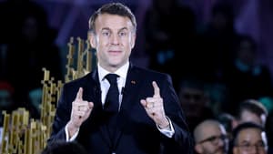 Emmanuel Macron, le 10 février 2025 depuis le Salon de l'IA au Grand Palais, à Paris