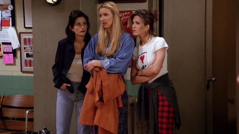 Monica, Phoebe et Rachel dans la série Friends