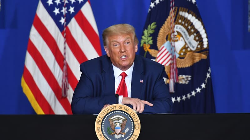 Donald Trump à Kenosha, dans le Wisconsin, ce mardi.