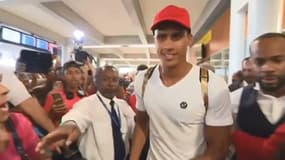 Raphaël Varane à son arrivée en Martinique