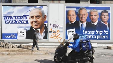 Des affiches électorales à Tel Aviv, le 3 avril dernier.