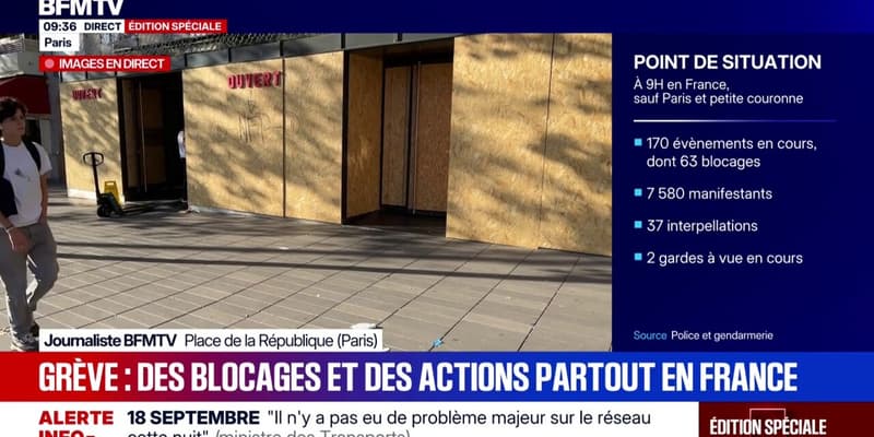 Grève du 18 septembre: des commerces parisiens se barricadent