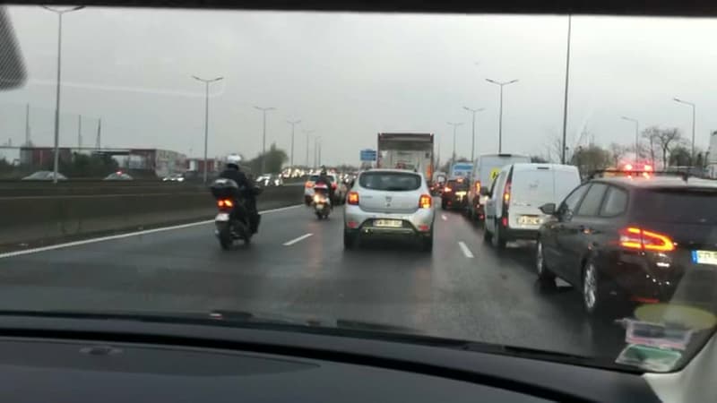 Des bouchons sur les routes d'Ile-de-France.