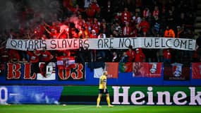 La banderole des supporters de Braga contre l’Union Saint-Gilloise en Ligue Europa (13/10/2022)