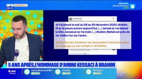 "Brahim, Mehdi est près de toi" : l'hommage d'Amine Kessaci 5 ans après la mort de son frère