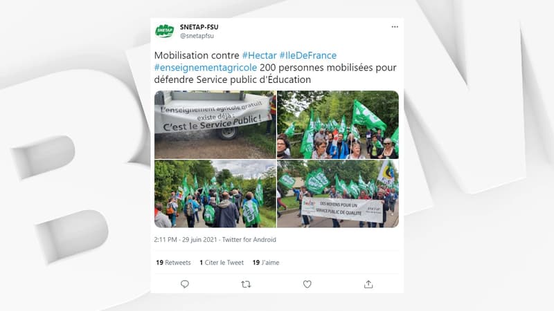 Plus d'une centaine de manifestants ont protesté contre le projet du campus agricole "Hectar" dans les Yvelines.