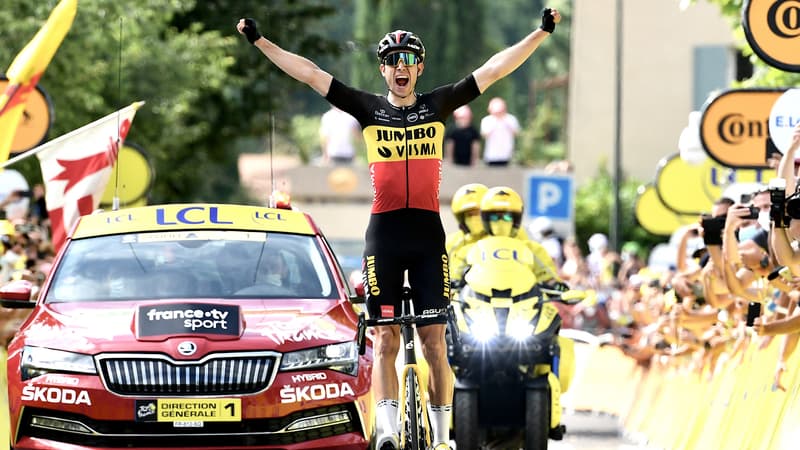 Wout Van Aert sur le Tour de France 2021 à l'arrivée à Malaucène