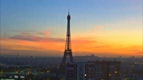 Vue de la tour Eiffel et du ciel parisien le 11 septembre 2018