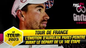 L'émotion d'Aurélien Paret-Peintre avant le départ de la 14e étape du Tour de France