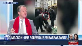EDITO - Proche de Macron filmé frappant un manifestant: "Le président a-t-il donné son feu vert ou fait preuve d'une coupable clémence ?"