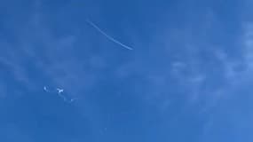 Le ballon chinois abattu par les États-Unis le 4 février 2023.