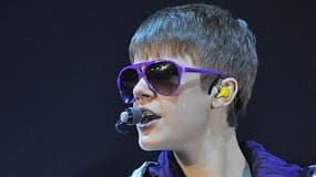 Le chanteur canadien Justin Bieber, lors d'un concert en 2011.
