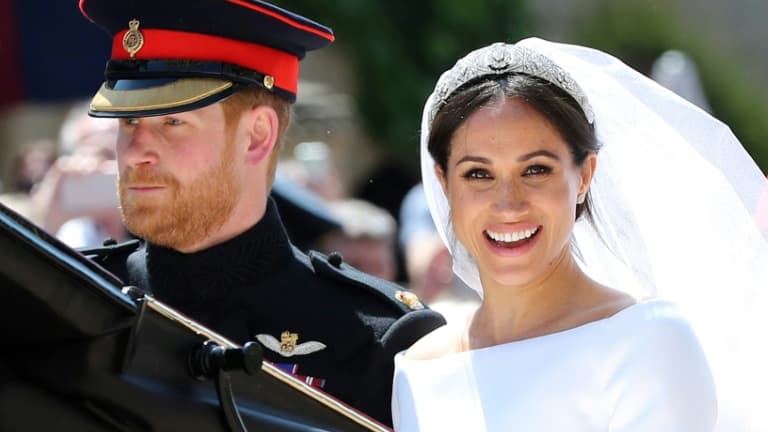 Le prince Harry et Meghan Markle le 19 mai 2018, jour de leur mariage
