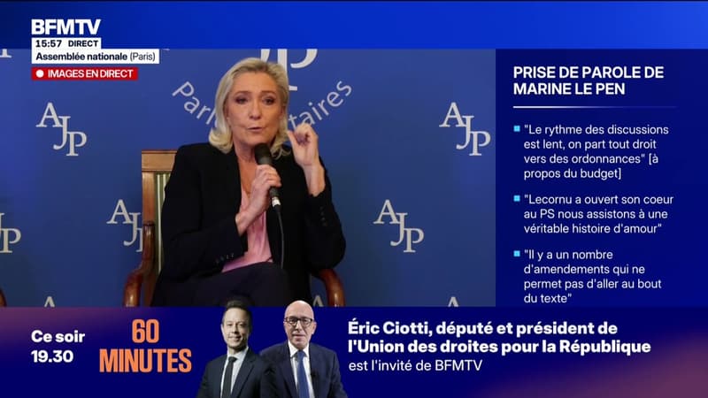 "A peu près tout ce qui est voté, l'est grâce à nous", affirme Marine Le Pen questionnée sur le budget 2026