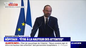 Édouard Philippe fixe les 3 axes de son plan d'urgence pour l'hôpital: "restaurer l'attractivité, déverrouiller son fonctionnement et dégager des moyens supplémentaires"