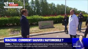Emmanuel Macron est arrivé dans le Pas-de-Calais sur le site de l'équipementier automobile Valeo